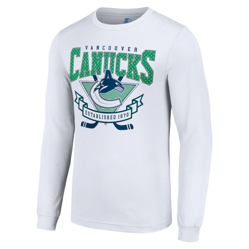 NHL Vancouver Canucks Starter Team Logo Graphic Long Sleeve T-Shirt - White