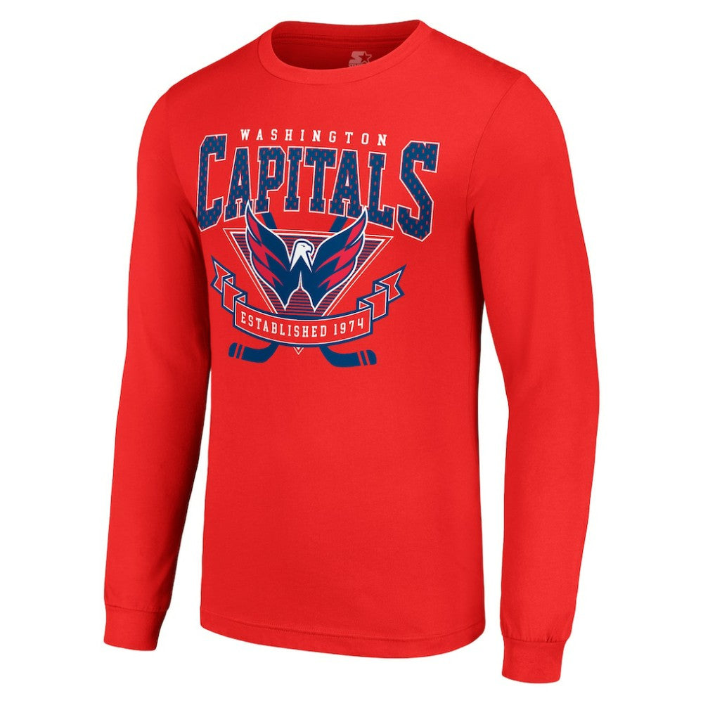 NHL Washington Capitals Starter Team Logo Graphic Long Sleeve T-Shirt - Red