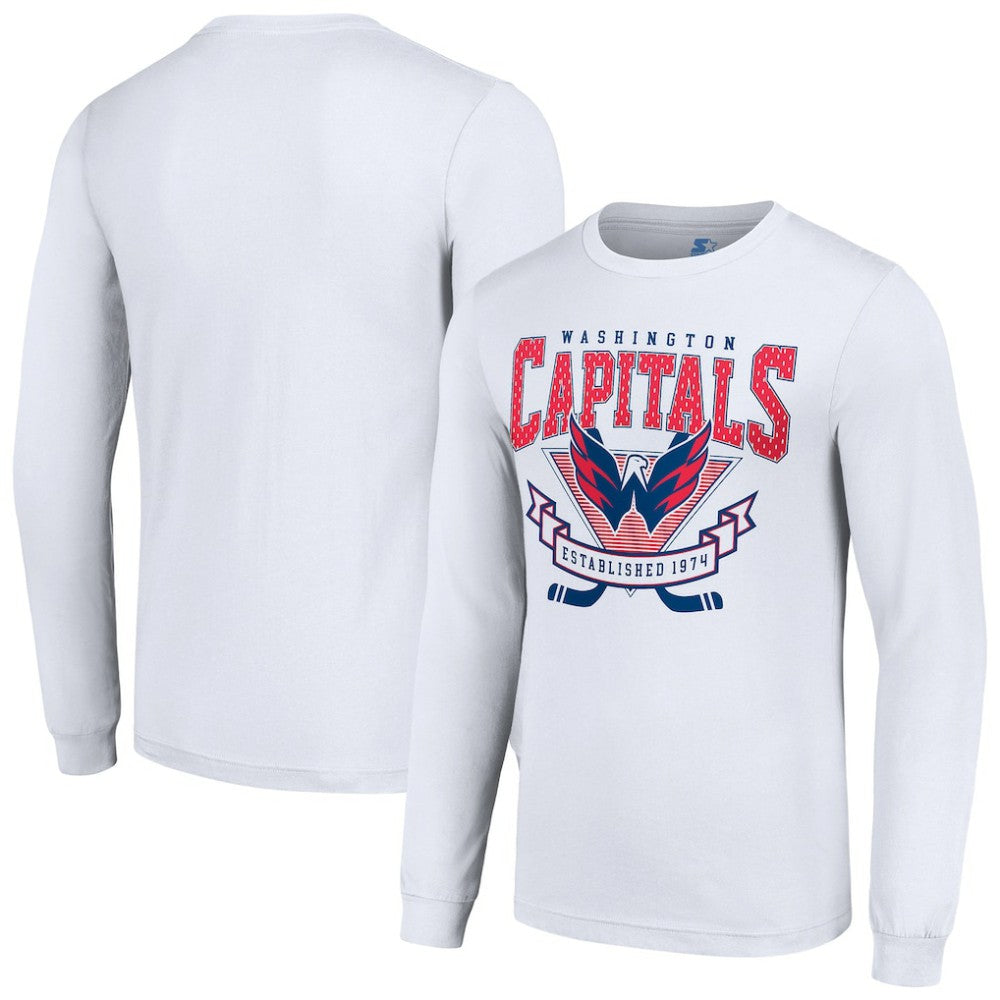NHL Washington Capitals Starter Team Logo Graphic Long Sleeve T-Shirt - White