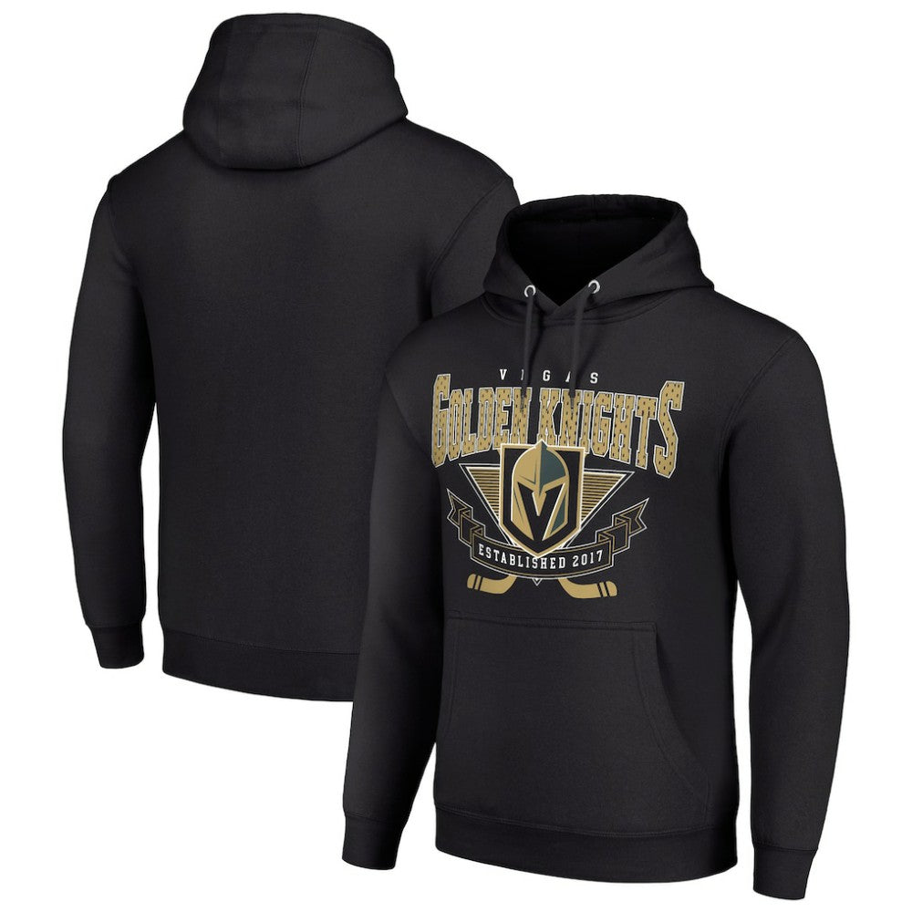 NHL Vegas Golden Knights Starter Team Logo Graphic Fleece Tri-Blend Pullover Hoodie - Black