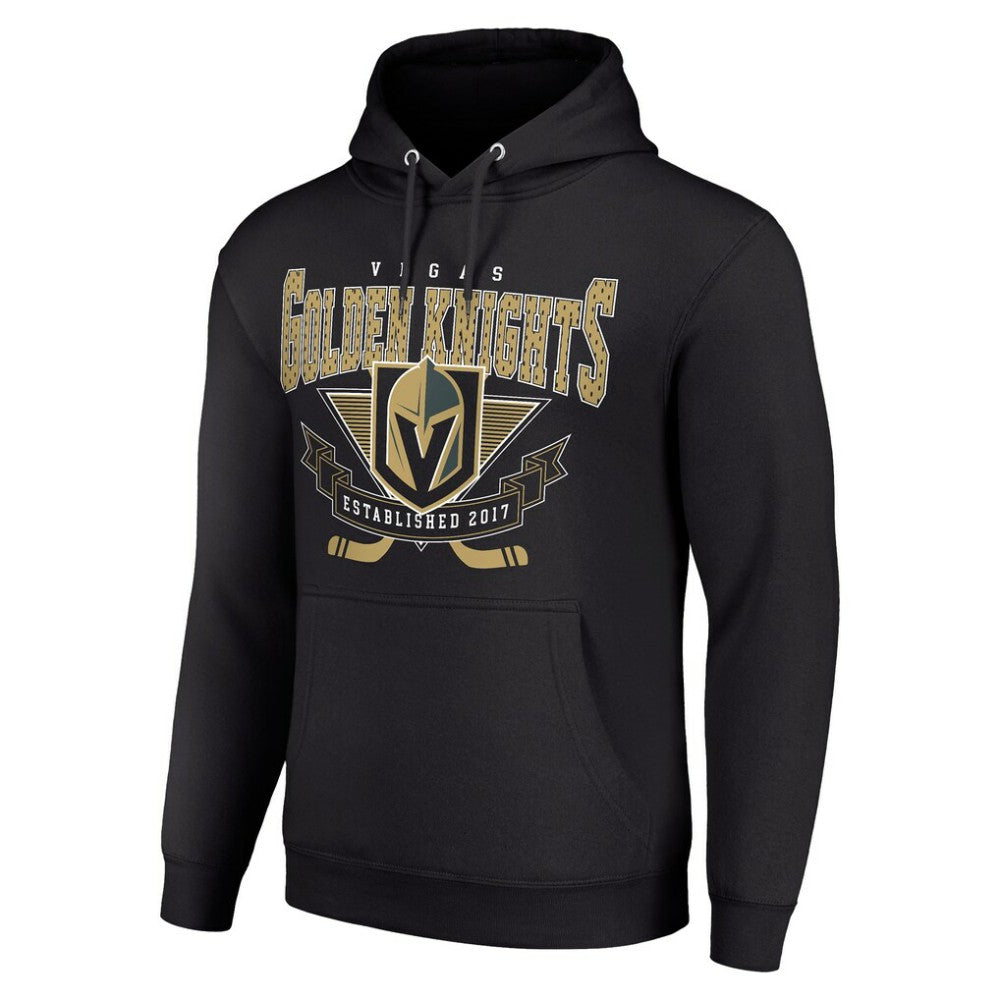 NHL Vegas Golden Knights Starter Team Logo Graphic Fleece Tri-Blend Pullover Hoodie - Black