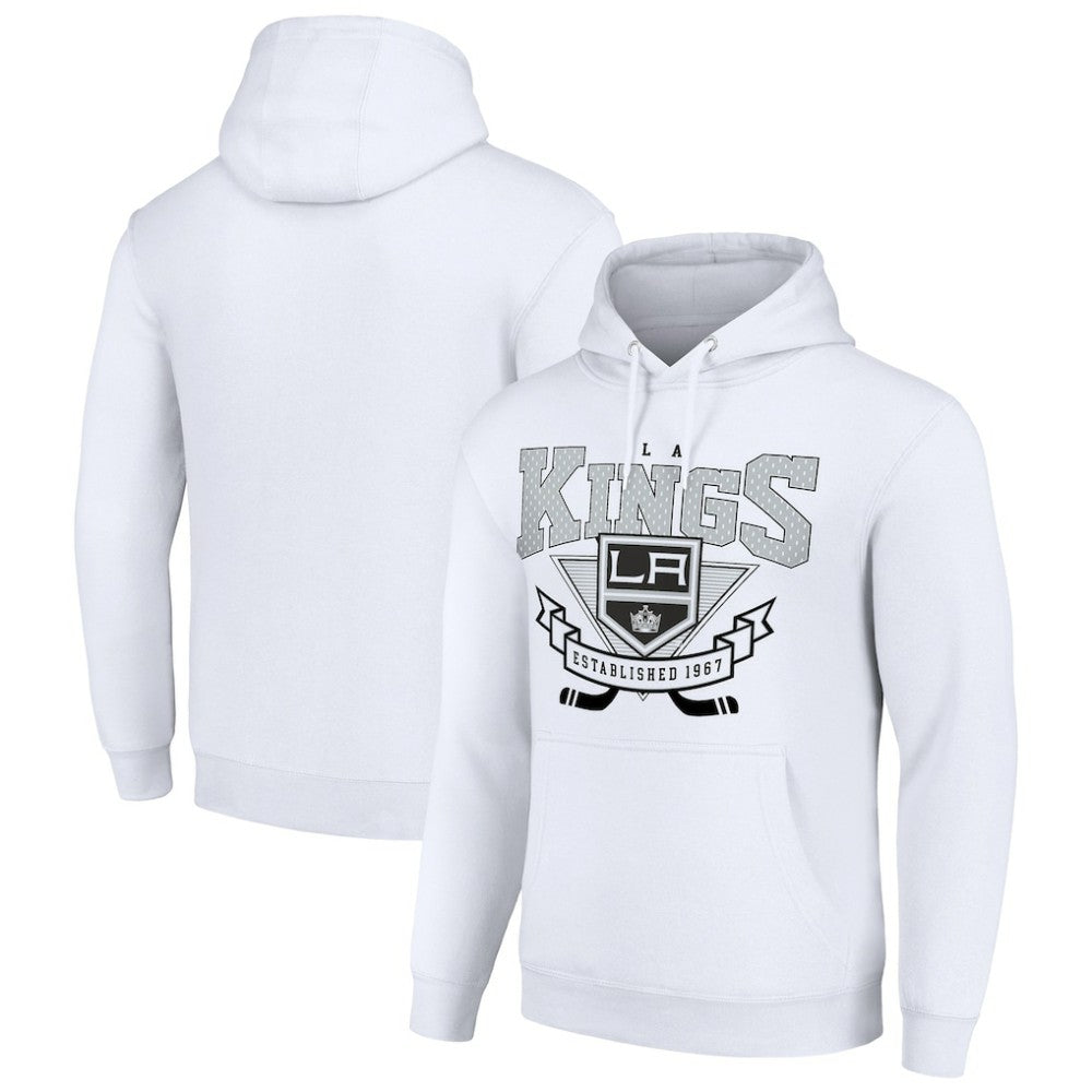 NHL Los Angeles Kings Starter Team Logo Graphic Fleece Tri-Blend Pullover Hoodie - White