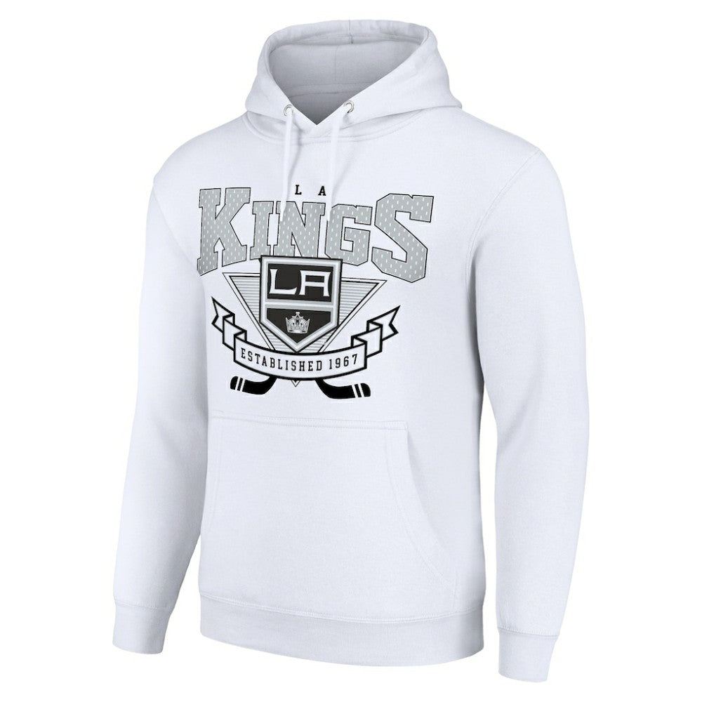 NHL Los Angeles Kings Starter Team Logo Graphic Fleece Tri-Blend Pullover Hoodie - White