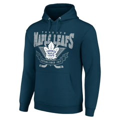 NHL Toronto Maple Leafs Starter Team Logo Graphic Fleece Tri-Blend Pullover Hoodie - Navy