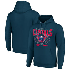 NHL Washington Capitals Starter Team Logo Graphic Fleece Tri-Blend Pullover Hoodie - Navy