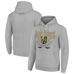 NHL Vegas Golden Knights Starter Team Logo Graphic Fleece Tri-Blend Pullover Hoodie - Heather Gray