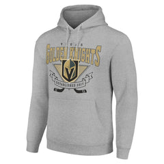 NHL Vegas Golden Knights Starter Team Logo Graphic Fleece Tri-Blend Pullover Hoodie - Heather Gray