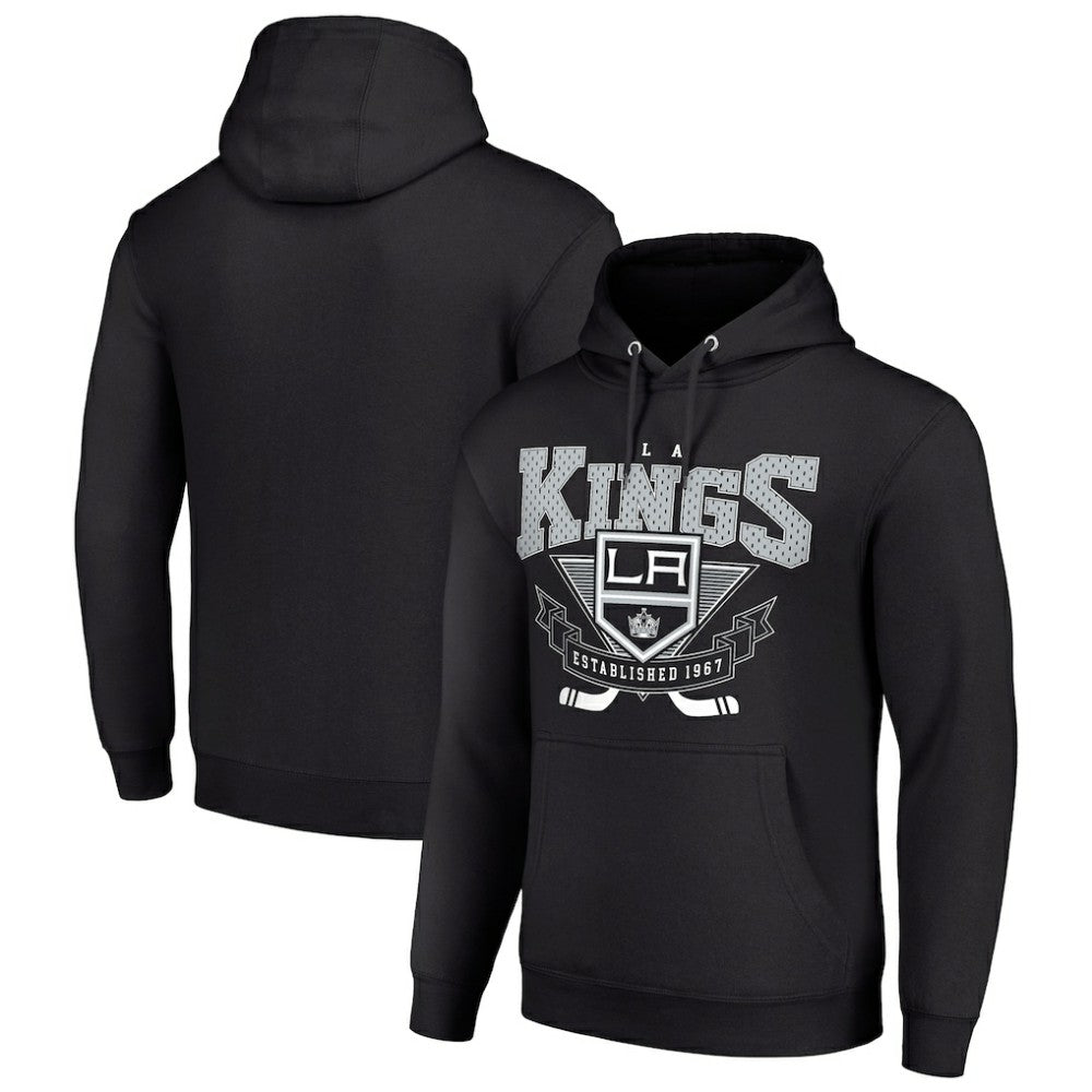 NHL Los Angeles Kings Starter Team Logo Graphic Fleece Tri-Blend Pullover Hoodie - Black