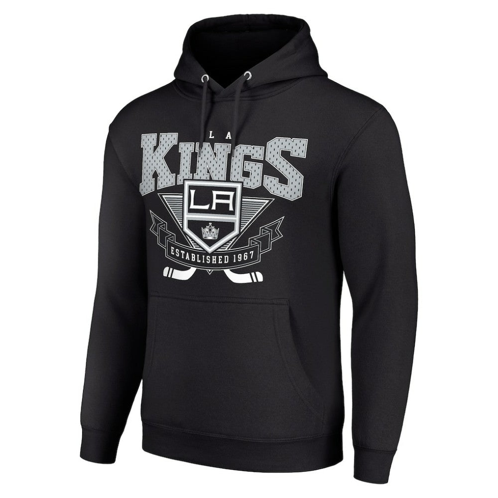 NHL Los Angeles Kings Starter Team Logo Graphic Fleece Tri-Blend Pullover Hoodie - Black