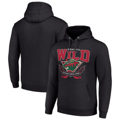 NHL Minnesota Wild Starter Team Logo Graphic Fleece Tri-Blend Pullover Hoodie - Black