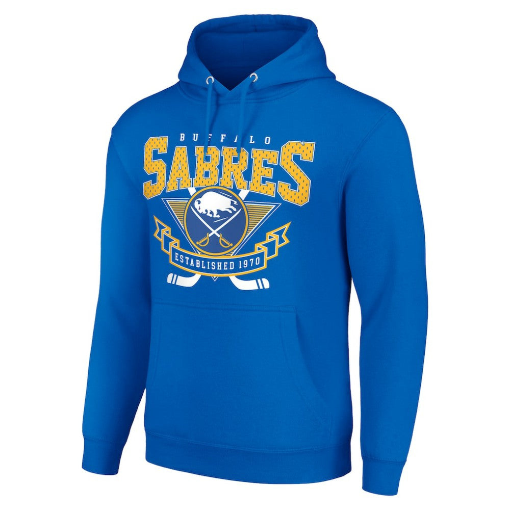 NHL Buffalo Sabres Starter Team Logo Graphic Fleece Tri-Blend Pullover Hoodie - Royal