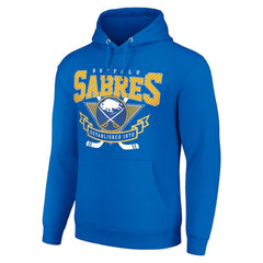 NHL Buffalo Sabres Starter Team Logo Graphic Fleece Tri-Blend Pullover Hoodie - Royal