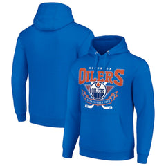 NHL Edmonton Oilers Starter Team Logo Graphic Fleece Tri-Blend Pullover Hoodie - Royal