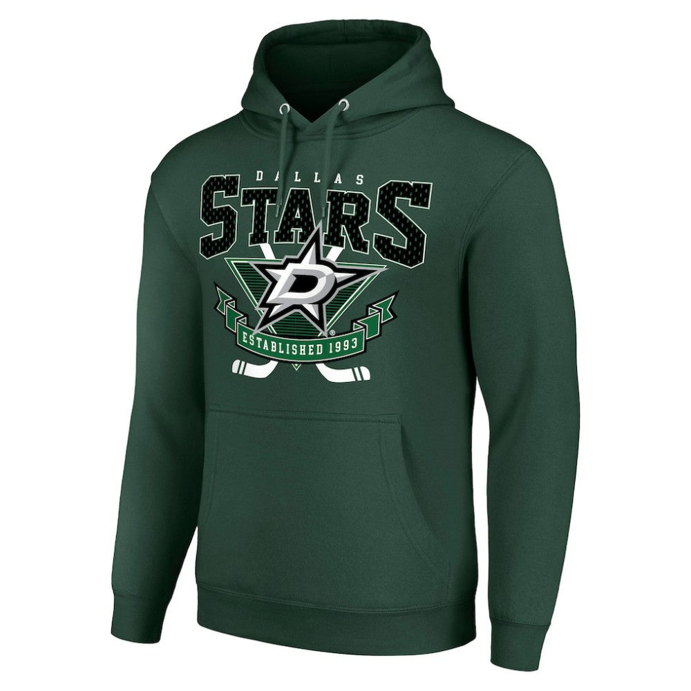 NHL Dallas Stars Starter Team Logo Graphic Fleece Tri-Blend Pullover Hoodie - Olive