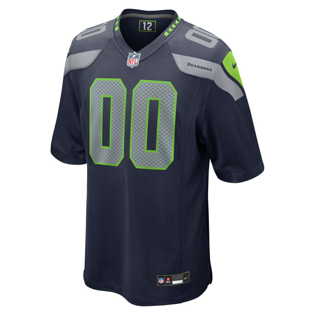 Seattle Seahawks Custom Game Jersey College Navy