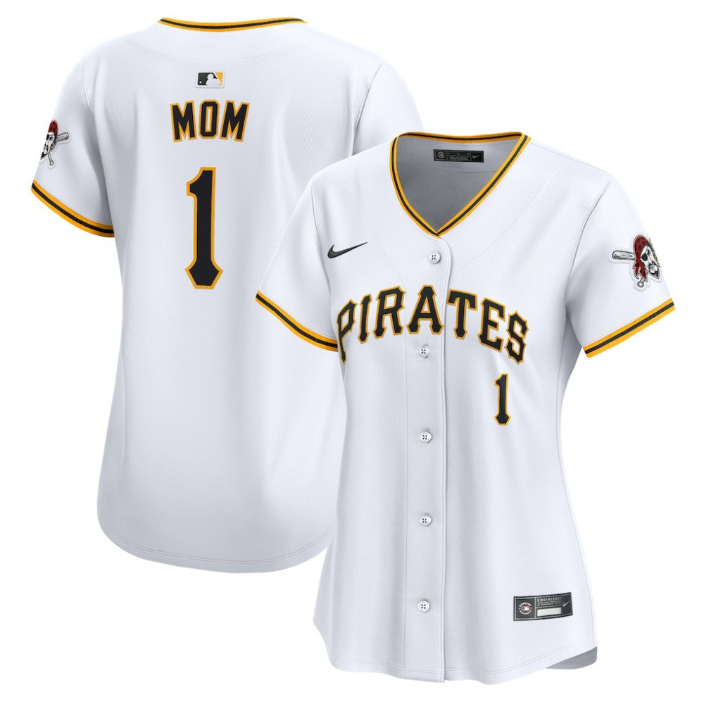 Pittsburgh Pirates Nike Women's #1 Mom Home Limited Jersey - White Jerseys
