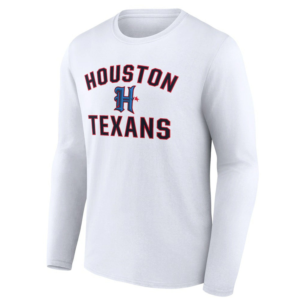 Houston Texans Secondary Logo Victory Arch Long Sleeve T-Shirt White