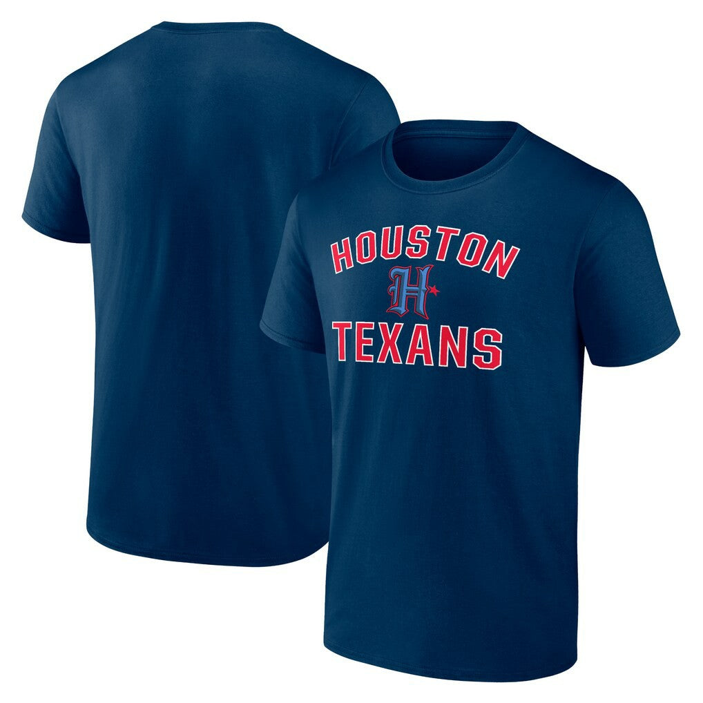 Houston Texans Secondary Logo Victory Arch T-Shirt Navy