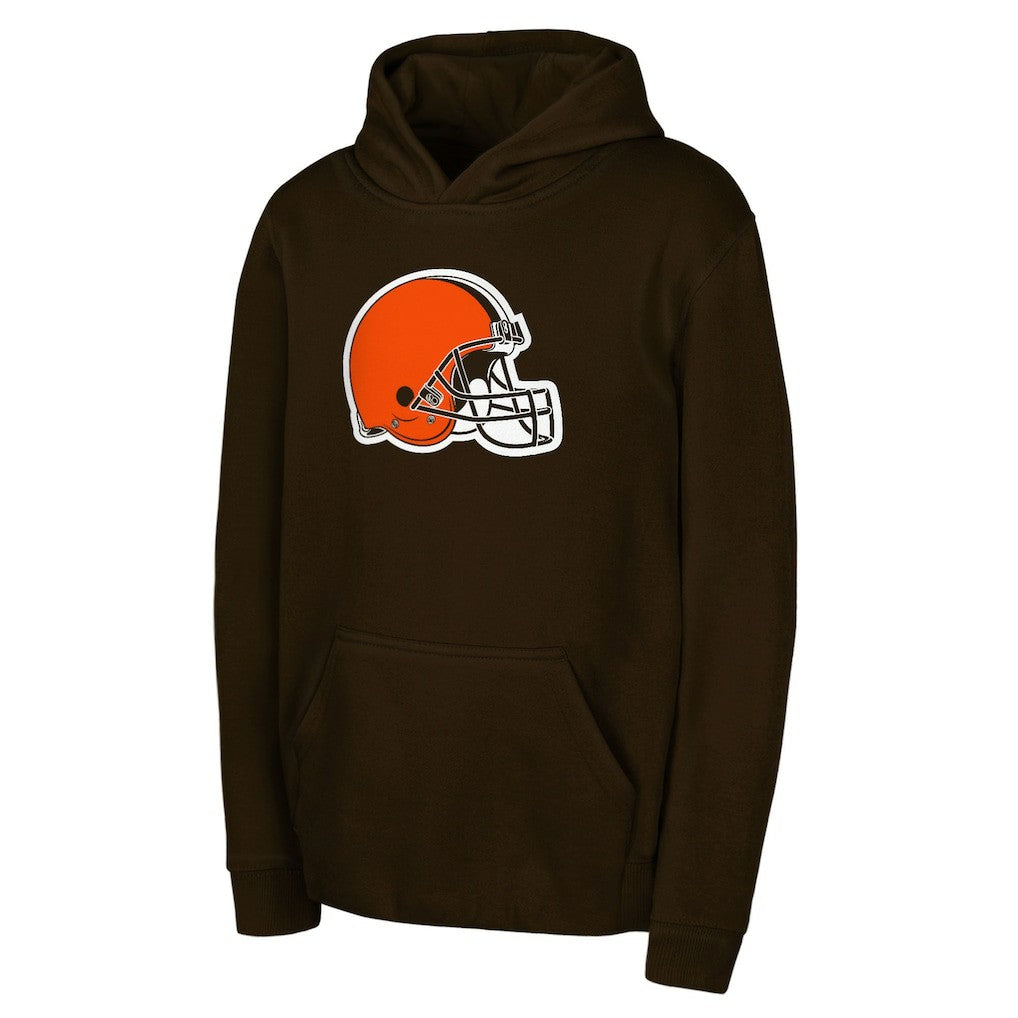 Cleveland Browns Youth Team Logo Pullover Hoodie Brown