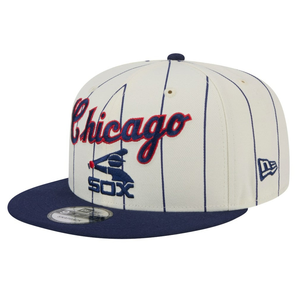 Chicago White Sox New Era Jersey Pinstripe 9FIFTY Snapback Hat - Cream Jerseys
