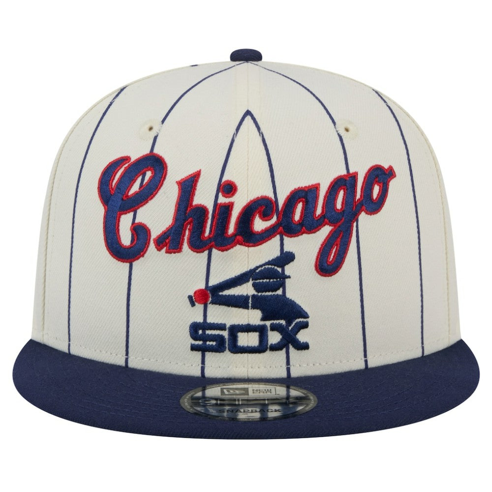 Chicago White Sox New Era Jersey Pinstripe 9FIFTY Snapback Hat - Cream Jerseys