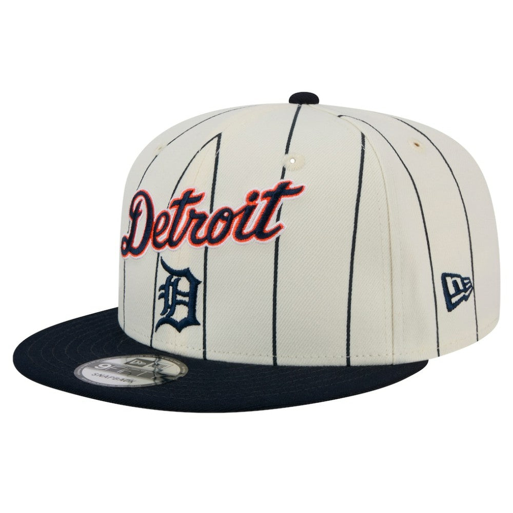Detroit Tigers New Era Jersey Pinstripe 9FIFTY Snapback Hat - White Jerseys