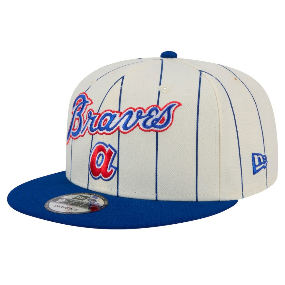 Atlanta Braves New Era Jersey Pinstripe 9FIFTY Snapback Hat - White Jerseys