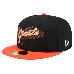San Francisco Giants New Era Shadow Stitch 59FIFTY Fitted Hat - Black Hats