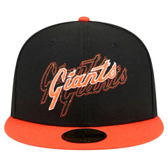 San Francisco Giants New Era Shadow Stitch 59FIFTY Fitted Hat - Black Hats