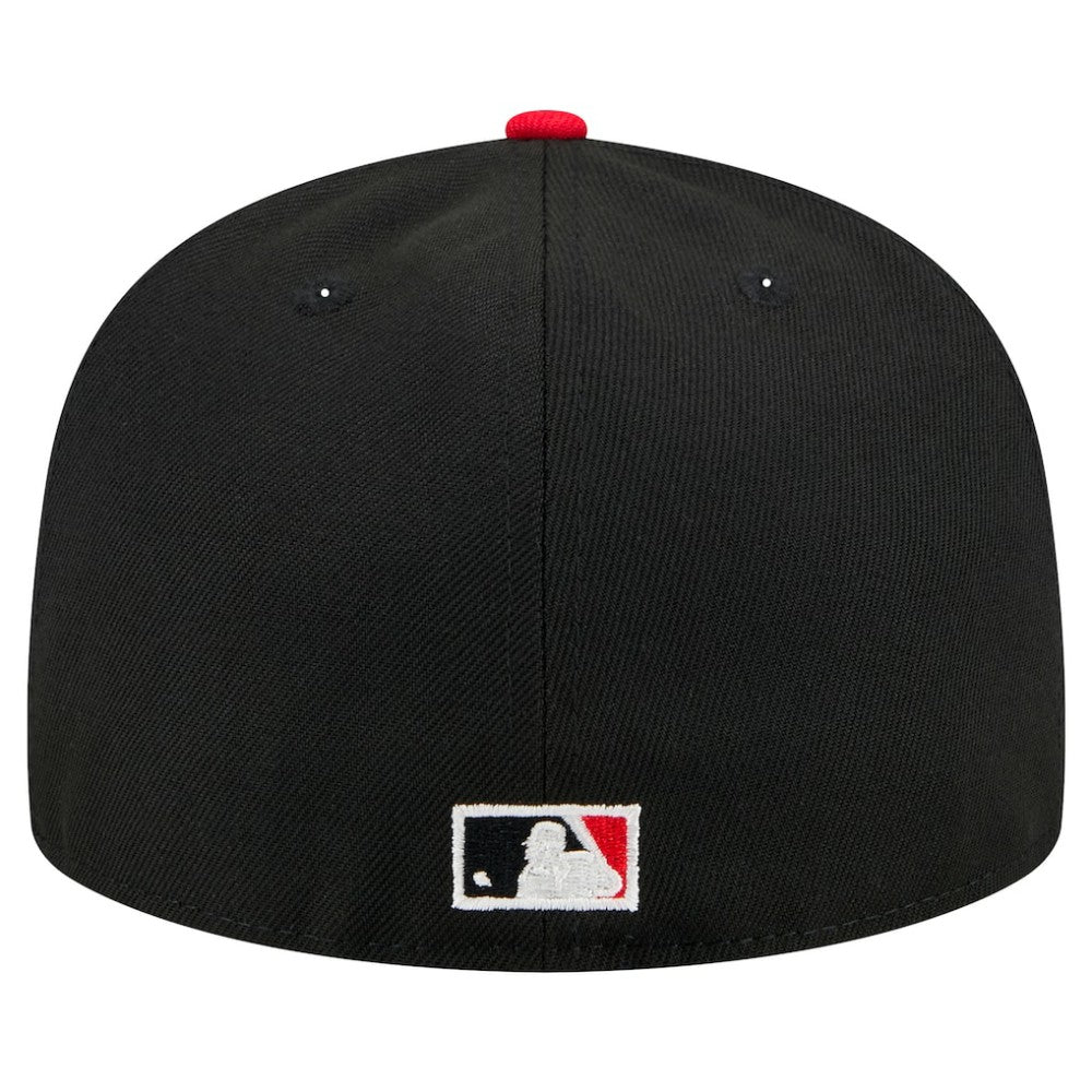 Atlanta Braves New Era Shadow Stitch 59FIFTY Fitted Hat - Black Hats