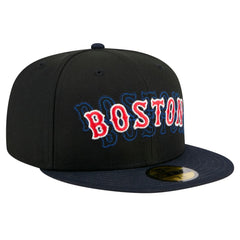 Boston Red Sox New Era Shadow Stitch 59FIFTY Fitted Hat - Black Hats