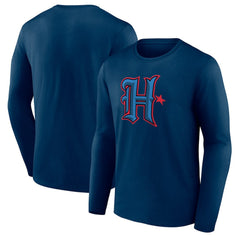 Houston Texans Secondary Logo Long Sleeve T-Shirt Navy