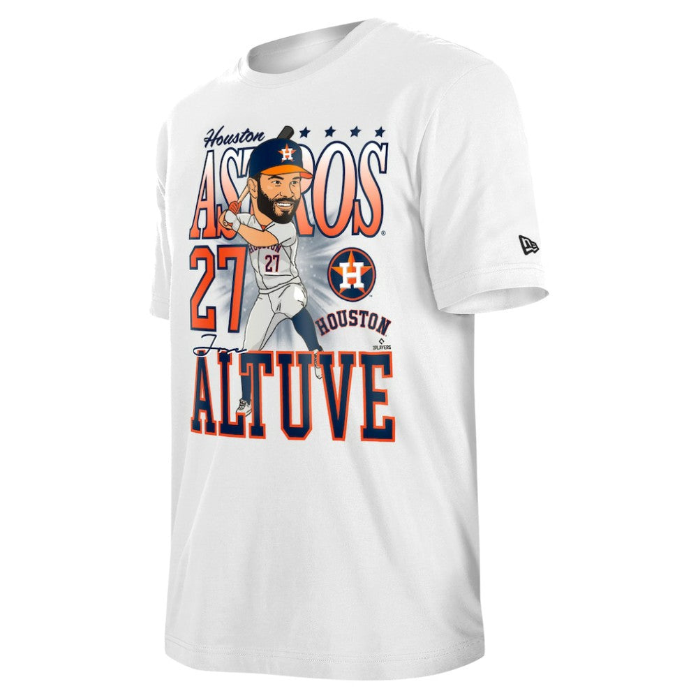 Jose Altuve Houston Astros New Era Caricature T-Shirt - White T-shirts
