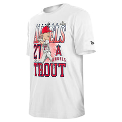 Mike Trout Los Angeles Angels New Era Caricature T-Shirt - White T-shirts