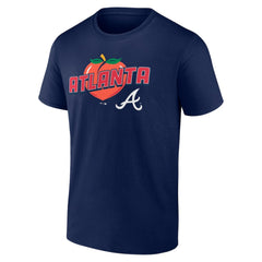 Atlanta Braves Peach T-Shirt - Navy T-shirts