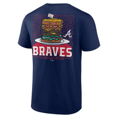 Atlanta Braves Blooper Burger T-Shirt - Navy T-shirts