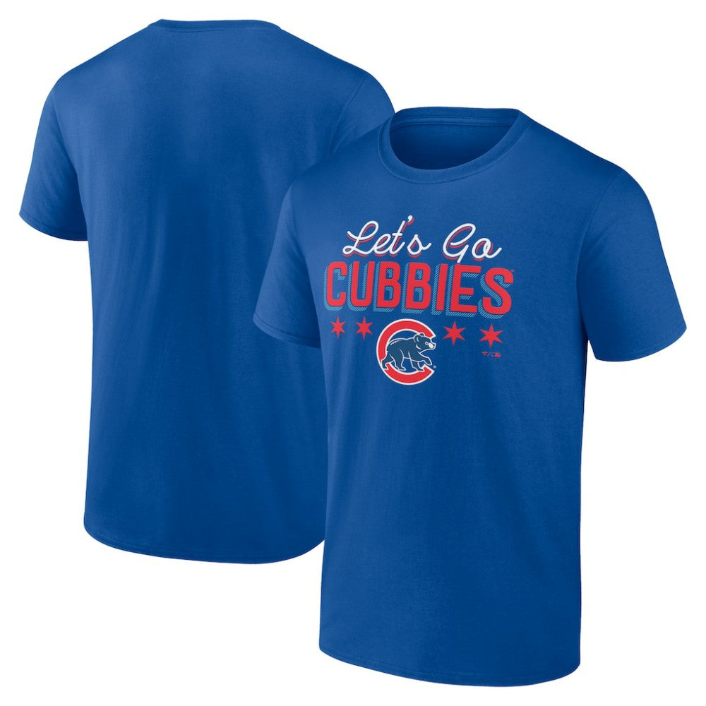 Chicago Cubs Let's Go Cubbies T-Shirt - Royal T-shirts