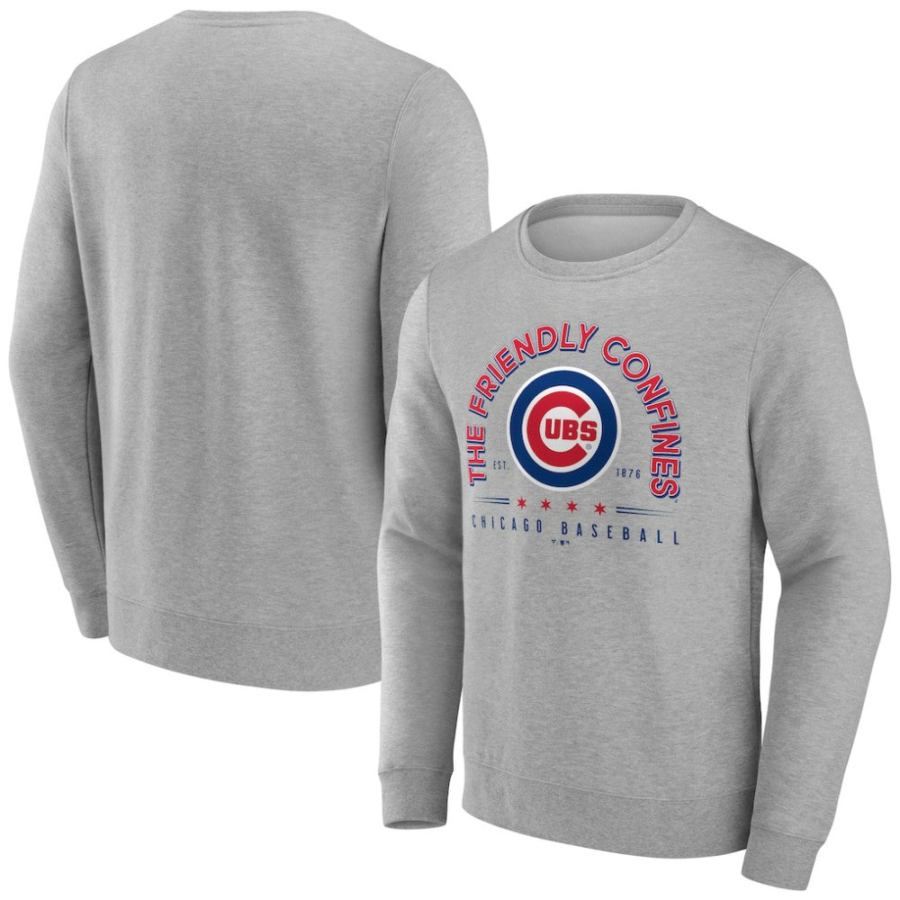 Chicago Cubs Friendly Confines Pullover Sweatshirt - Gray Pullover
