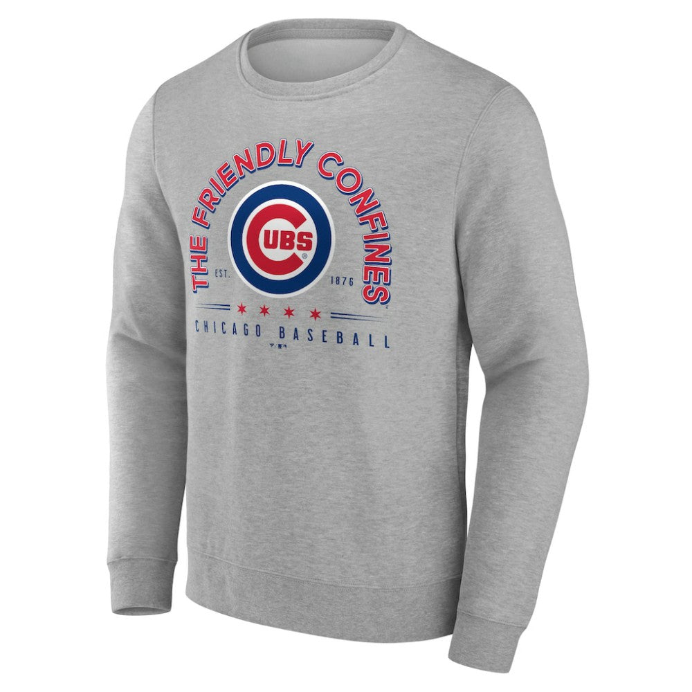 Chicago Cubs Friendly Confines Pullover Sweatshirt - Gray Pullover