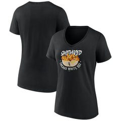 Chicago White Sox Women's Smothered Fries V-Neck T-Shirt - Black T-shirts