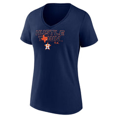 Houston Astros Women's Hustle Town V-Neck T-Shirt - Navy T-shirts