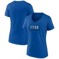 Los Angeles Dodgers Women's ITFDB V-Neck T-Shirt - Royal T-shirts