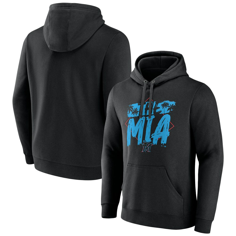 Miami Marlins The MIA Pullover Hoodie - Black Hoodies