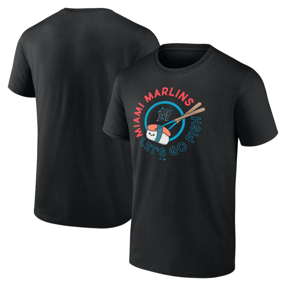 Miami Marlins Let's Go Fish T-Shirt - Black T-shirts
