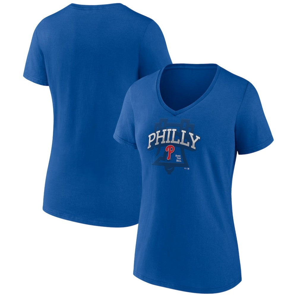 Philadelphia Phillies Women's Philly Cotton V-Neck T-Shirt - Royal T-shirts