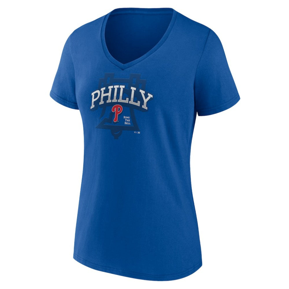 Philadelphia Phillies Women's Philly Cotton V-Neck T-Shirt - Royal T-shirts