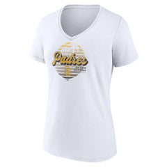 San Diego Padres Women's Palm Trees V-Neck T-Shirt - White T-shirts
