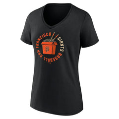 San Francisco Giants Women's Noodles V-Neck T-Shirt - Black T-shirts
