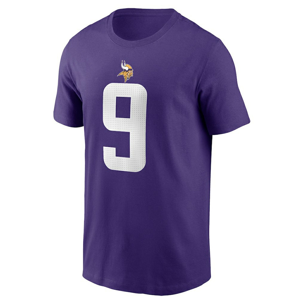 J.J. McCarthy Minnesota Vikings Youth Fuse Name & Number T-Shirt Purple
