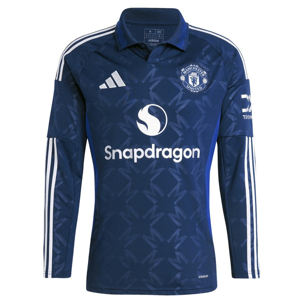 Manchester United 2024/25 Away Replica Long Sleeve Jersey Navy